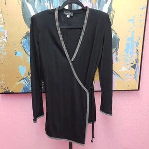 Nicole Bakti Vintage Rhinestone Wrap Tunic